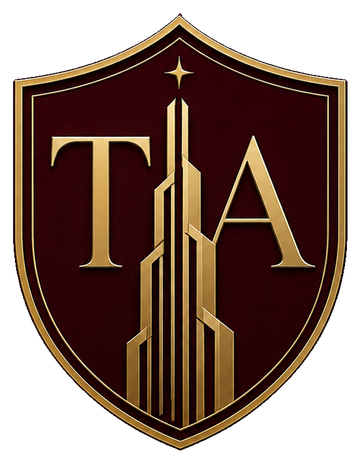 Logo de Tower Academy : écusson T A et la tour